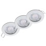 3er Set LED Einbaustrahler Sedan, dimmbar, warmweiß, 4,8W, weiß. Moderne LED Spots für Decken.