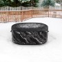 Bestway Eisbad Glacial Dip, aufblasbarer Whirlpool in Marmor-Optik mit Thermo-Abdeckung im Schnee.
