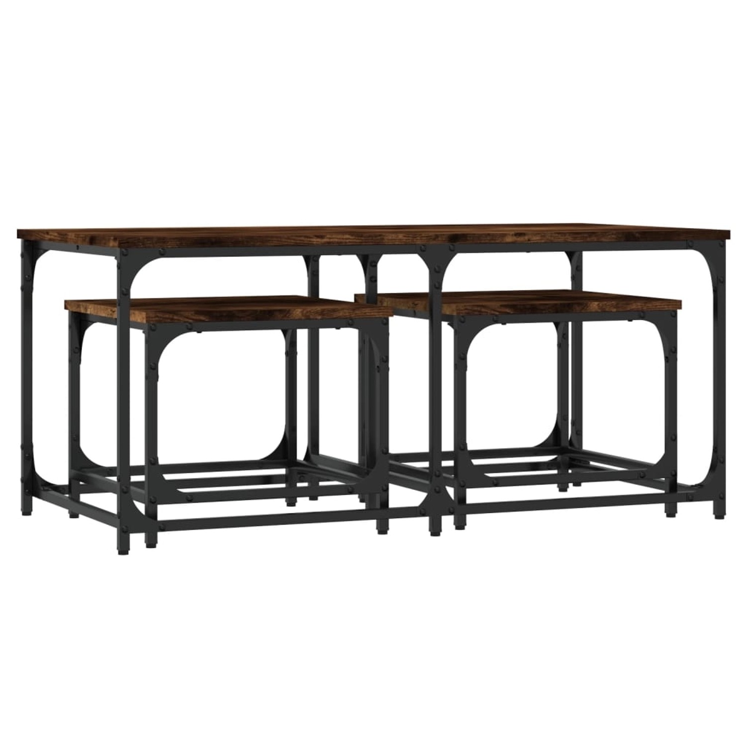 vidaXL Satztische 3 Stk Räuchereiche Holzwerkstoff 835391 günstig online kaufen