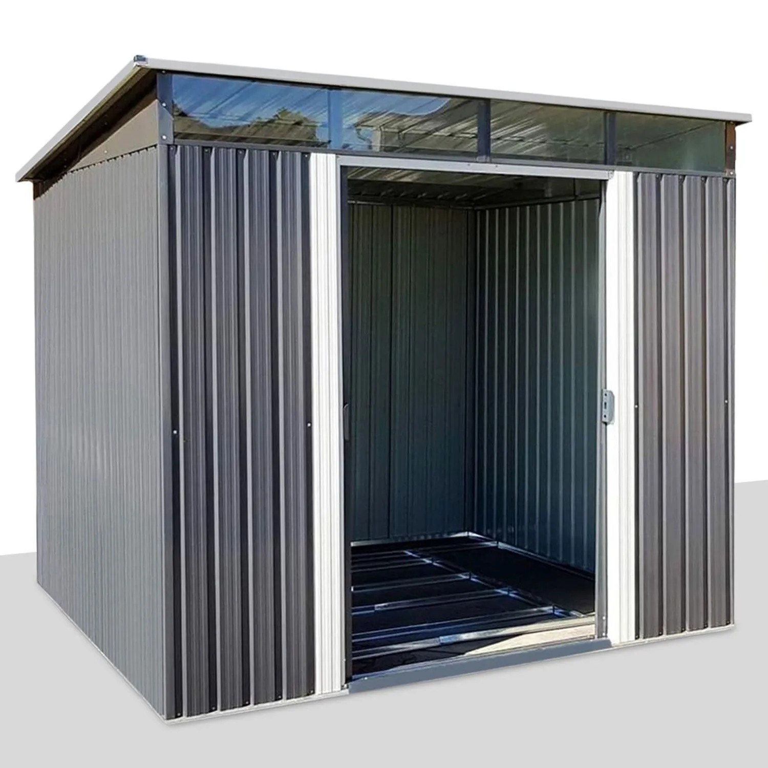 osoltus Metall Gerätehaus Pultdach Geräteschuppen 238 Cm X 238 Cm 5 6 M²