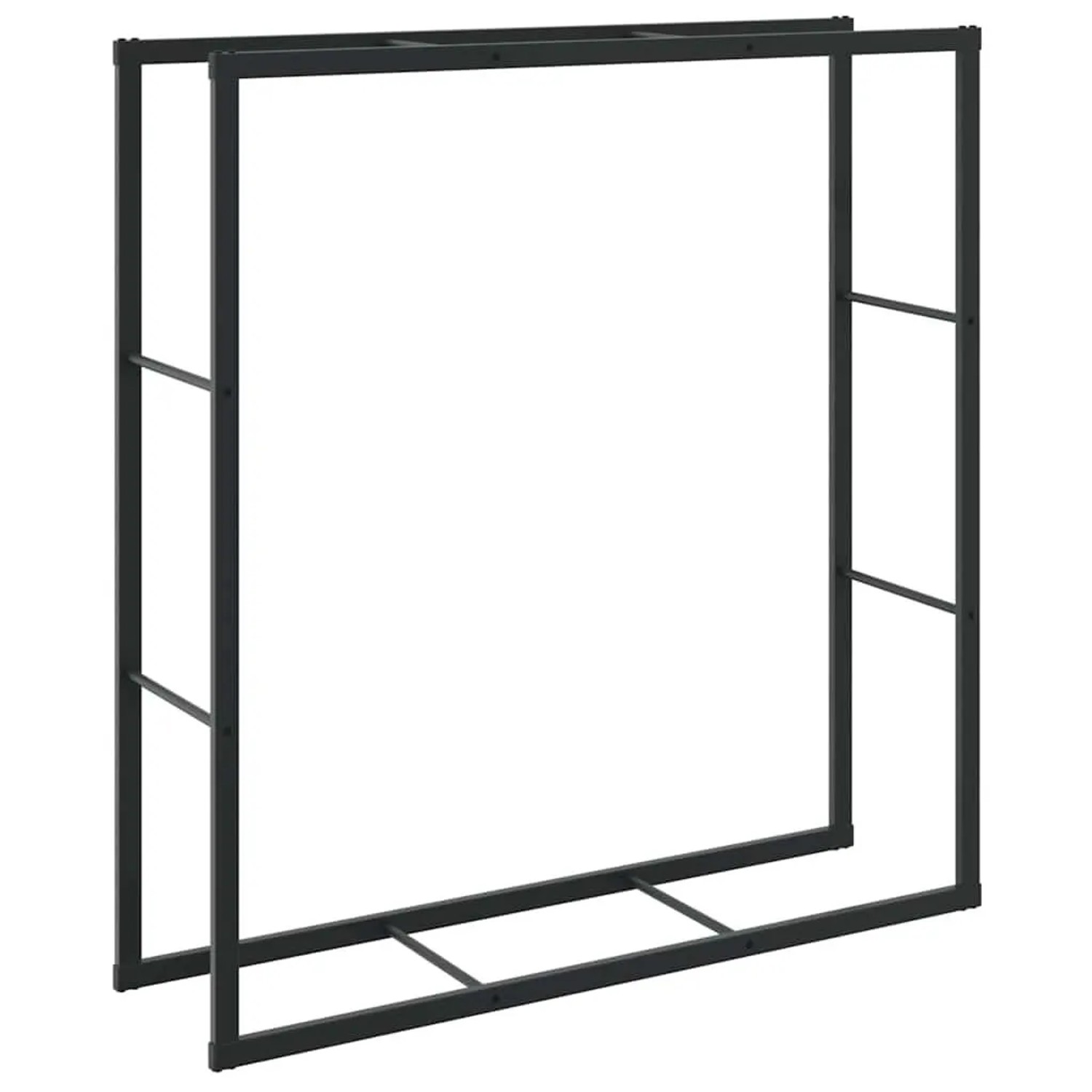 vidaXL Brennholzregal Schwarz 110x30x116 cm Stahl 4018467