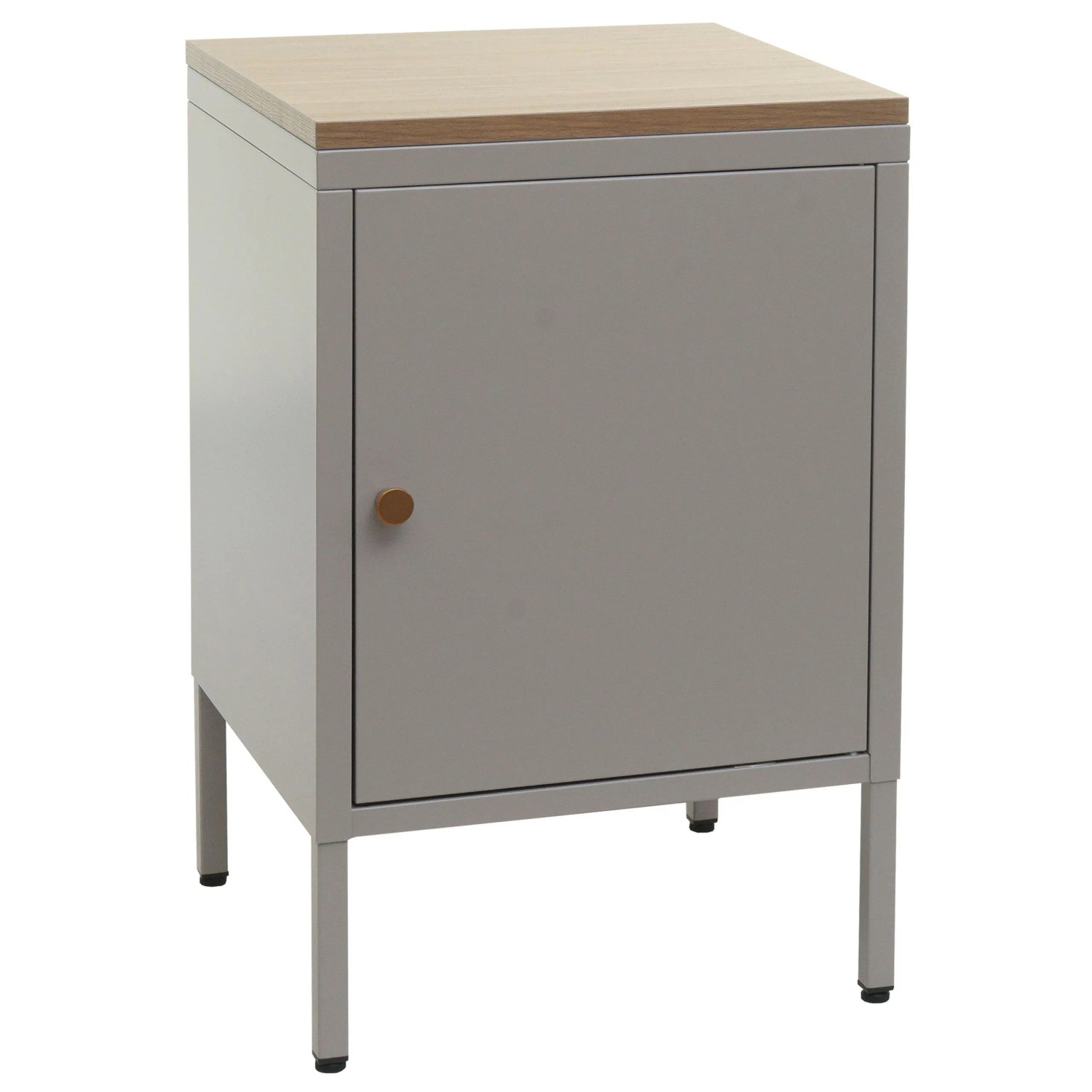 MCW Nachttisch L84 Metall 63x40x40cm Melaminbeschichtet Grau