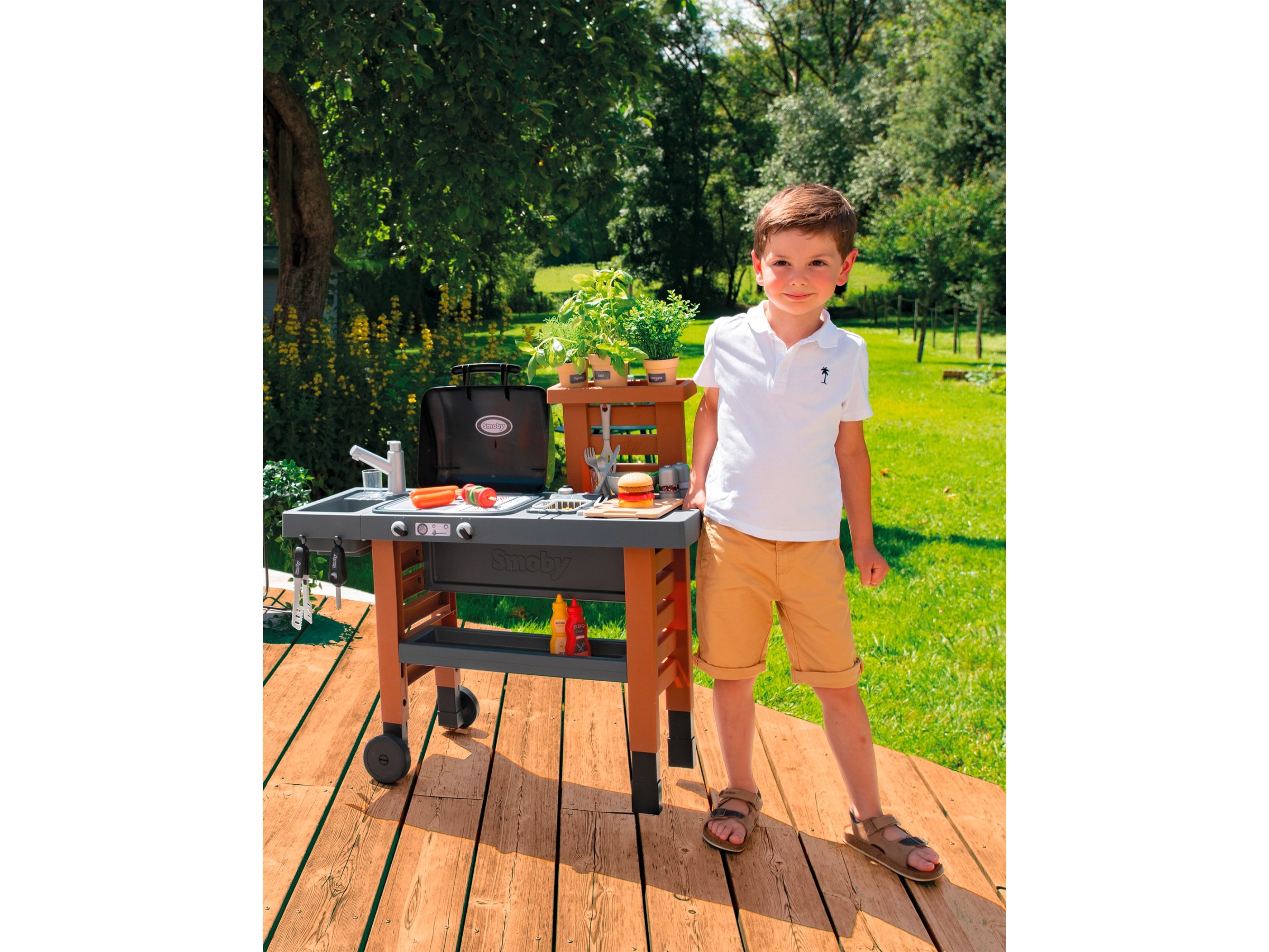 Smoby Outdoor Gartenküche Mit Grill | Smyths Toys  Produktbild-Vorschau 8