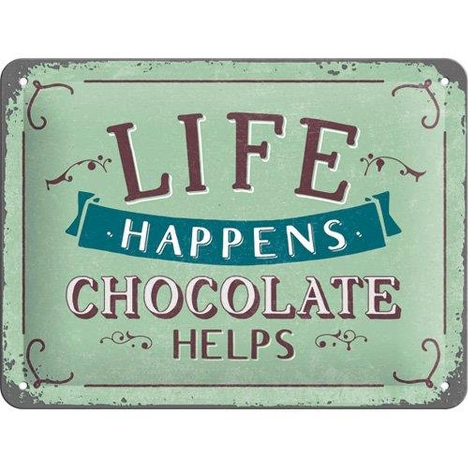 Nostalgic-Art Blechschild 15x20 cm - Word Up - Life Happens günstig online kaufen