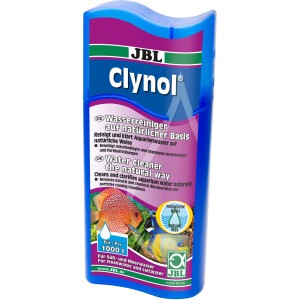 JBL Clynol Wasserreiniger, 250ml Flasche für klare Aquarien, geeignet für Süß- und Meerwasser.
