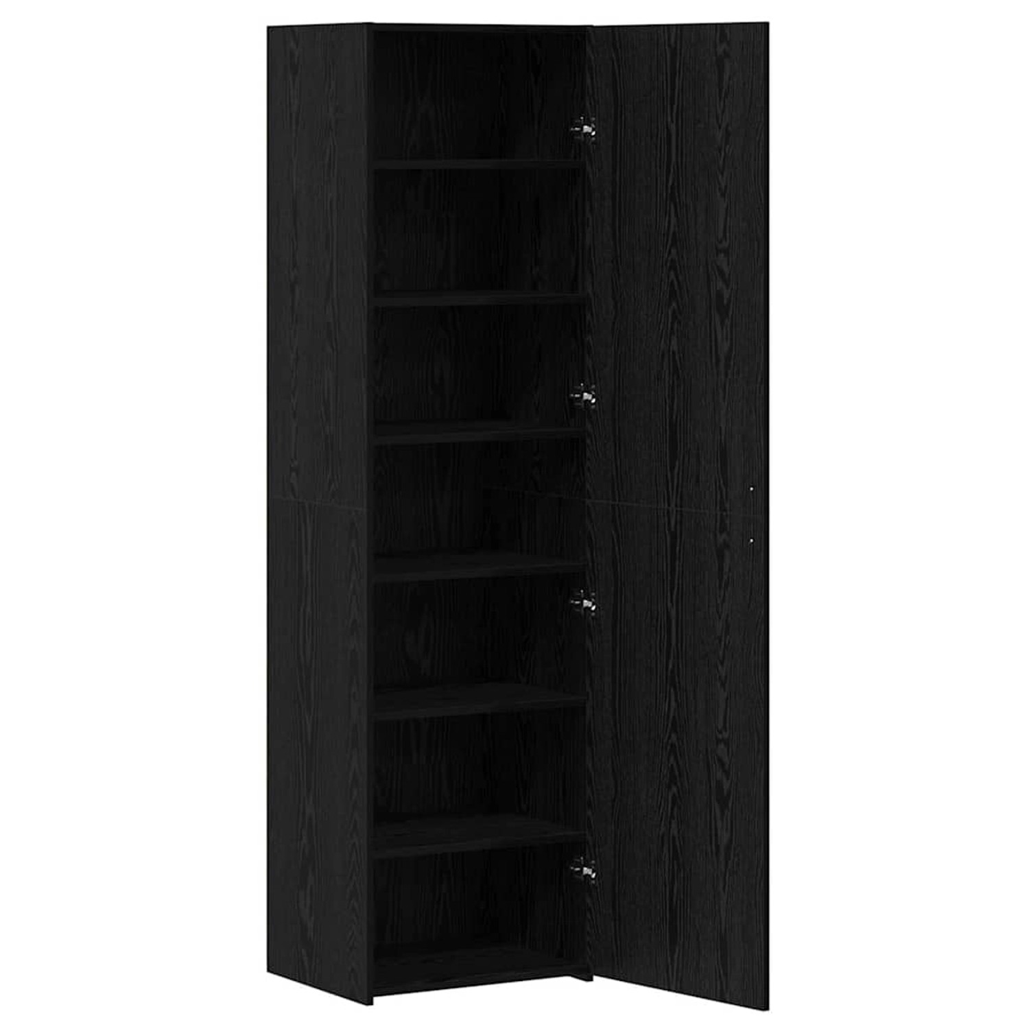vidaXL Highboard Schwarz Eichen-Optik 50 x 42,5 x 185 cm Holzwerkstoff 3365 günstig online kaufen