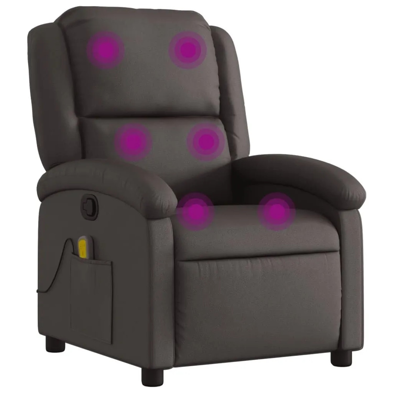 vidaXL Massagesessel Relaxsessel Dunkelbraun Echtleder 3205925 günstig online kaufen