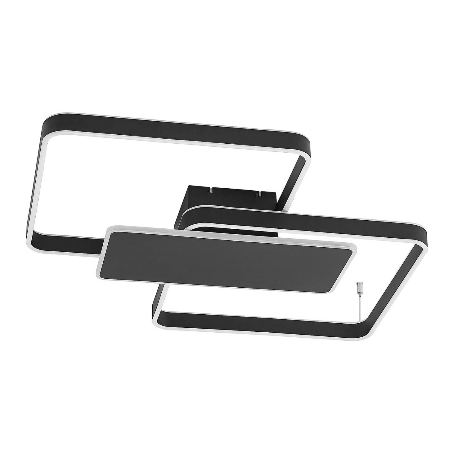 Lucande LED Deckenleuchte Kadira 9922003 Dimmbar Modern in Schwarz aus Meta günstig online kaufen