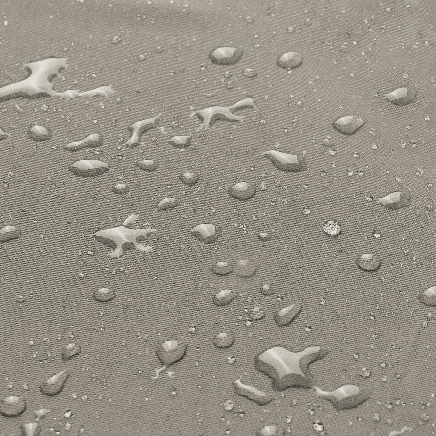 Detailaufnahme: Wasserabweisendes, hellgraues Loungekissen von Beautissu (60x40cm) für Outdoor-Möbel.