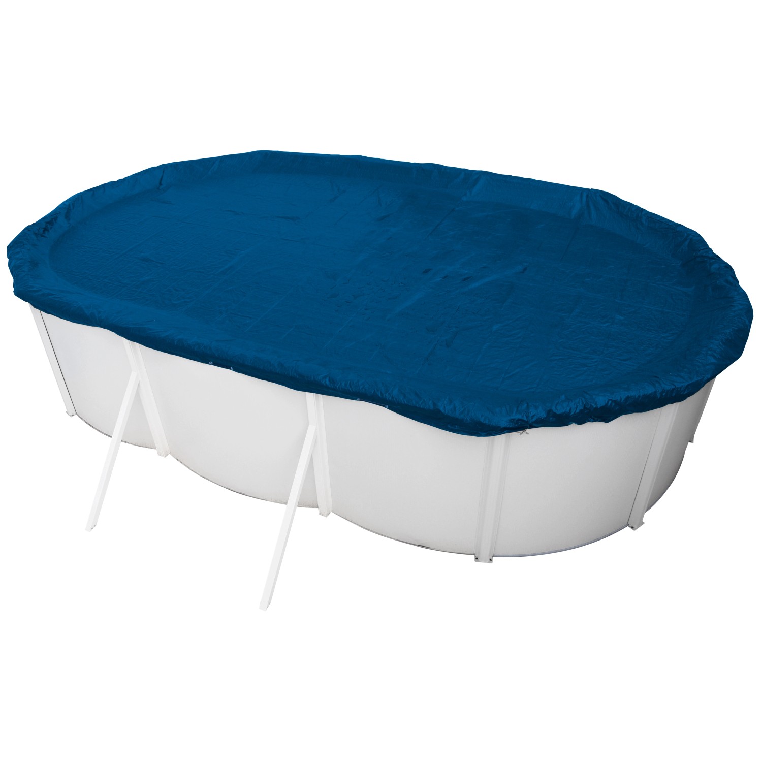 Steinbach Sommerabdeckplane für Ovalbecken (730x370 cm) auf Pool, blau.