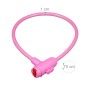 Relaxdays Fahrradschloss Kunststoff Stahl Messing Pink Mit Schlüssel 70 cm 160 g_4
