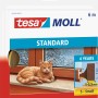 Tesamoll Fensterdichtung/Türdichtung I-Profil, braune Schaumstoffdichtung für Spalten von 1-3,5 mm.