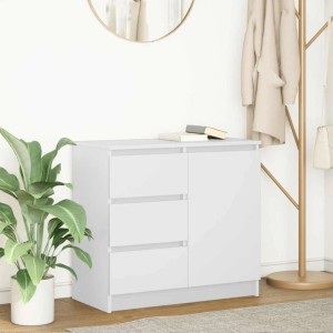 vidaXL Sideboard mit Schublade Weiß 71x35x65 cm Holzwerkstoff 861571