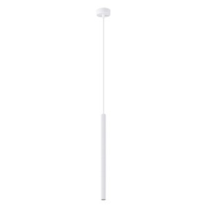 Moderne, weiße Sollux Lighting Pendelleuchte Arche 1. Elegante Lampe für Wohnzimmer, Esszimmer oder Küche.