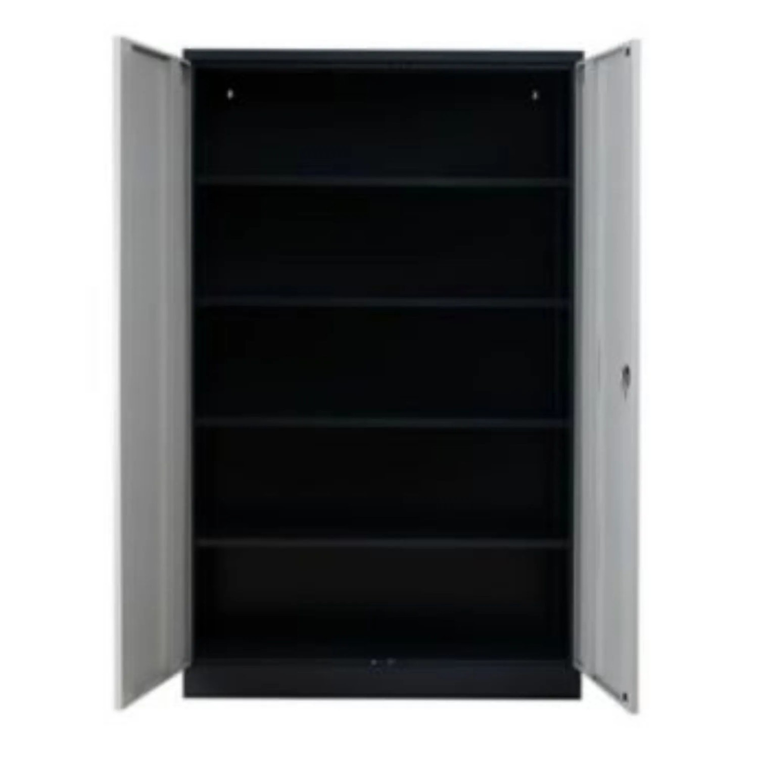 PROREGAL Stahlschrank Bee 9 Fachböden HxBxT 195 x 120 x 42 cm Pulverbeschichtetes Fachbodenmaterial Anthrazit & Grau