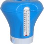 Blauer Summer Fun Dosierschwimmer mit Thermometer für Poolpflege.