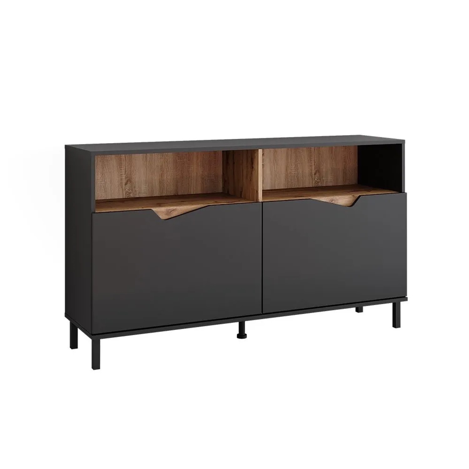 Vicco Kommode Marelle Anthrazit Artisan 140 x 81 mit 2 Türen Art Nr 57854
