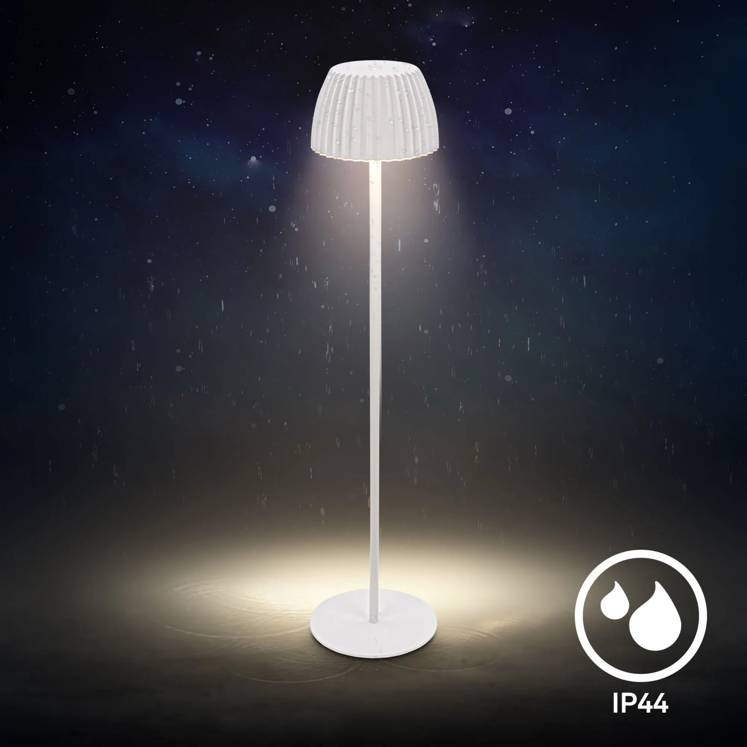 Brilo Akku-Stehleuchte Riffle Dimmbar Touch Lichtkante Weiß_7