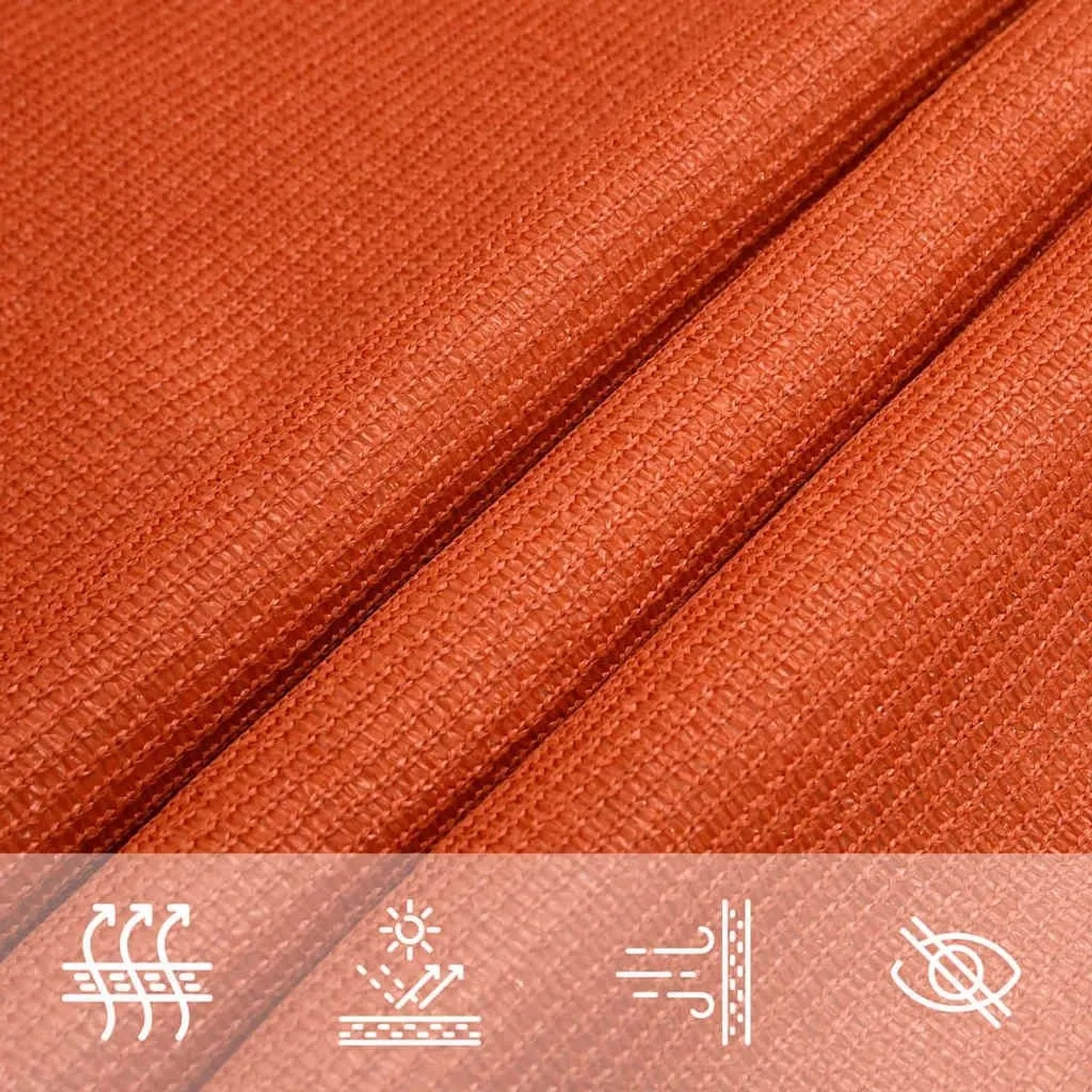 vidaXL Sonnensegel 160 g/m² Orange 3,6x3,6 m HDPE 311660