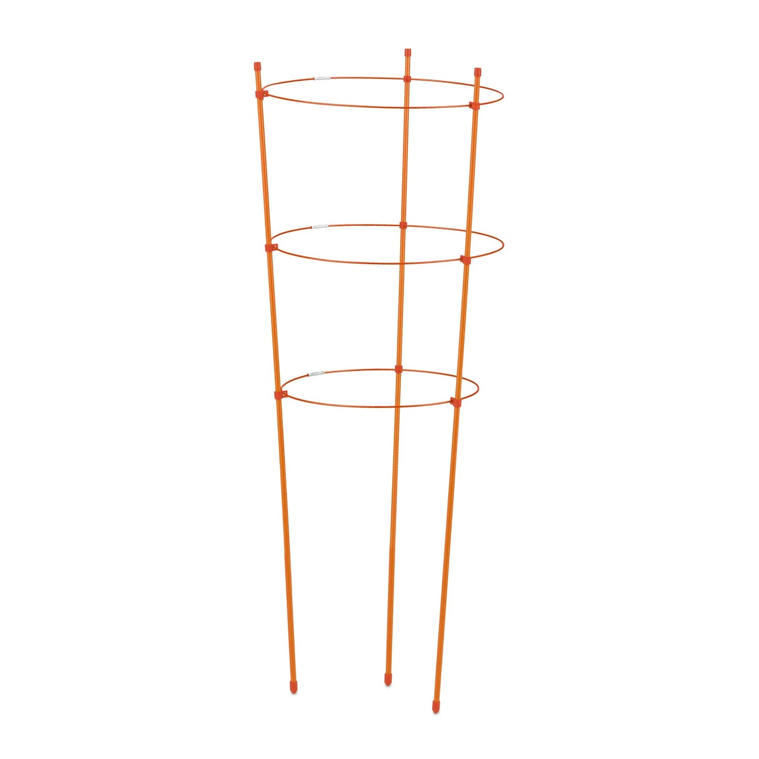 Relaxdays Rankhilfe 6er Set Eisen Kunststoff Orange Höhenverstellbar 76 cm