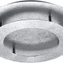 Silberne LED-Deckenleuchte Nevis von Paul Neuhaus, Ø 40 cm, aus Eisen.