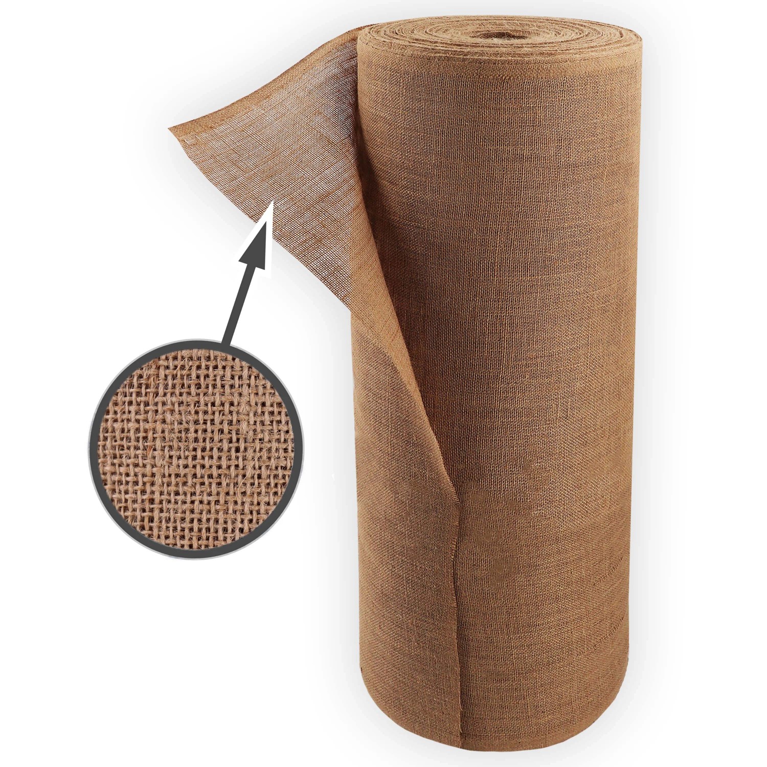 Rolle Aquagart Jutegewebe, 40m x 1m, 305g/m², Gartenjute, Stoff für Frostschutz und Deko.
