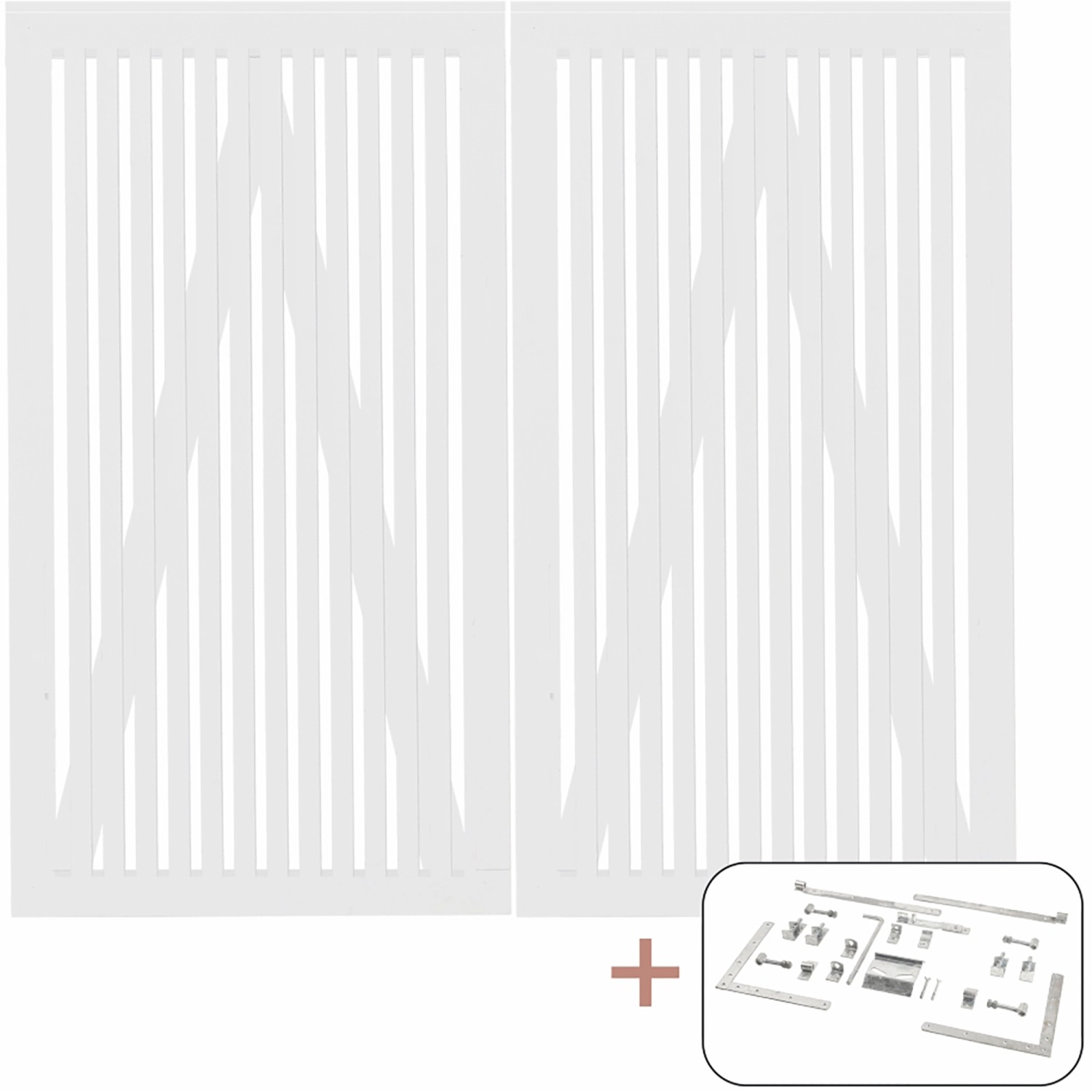 Doppeltor Sendai Nadelholz Weiß 200 cm x 180 cm günstig online kaufen