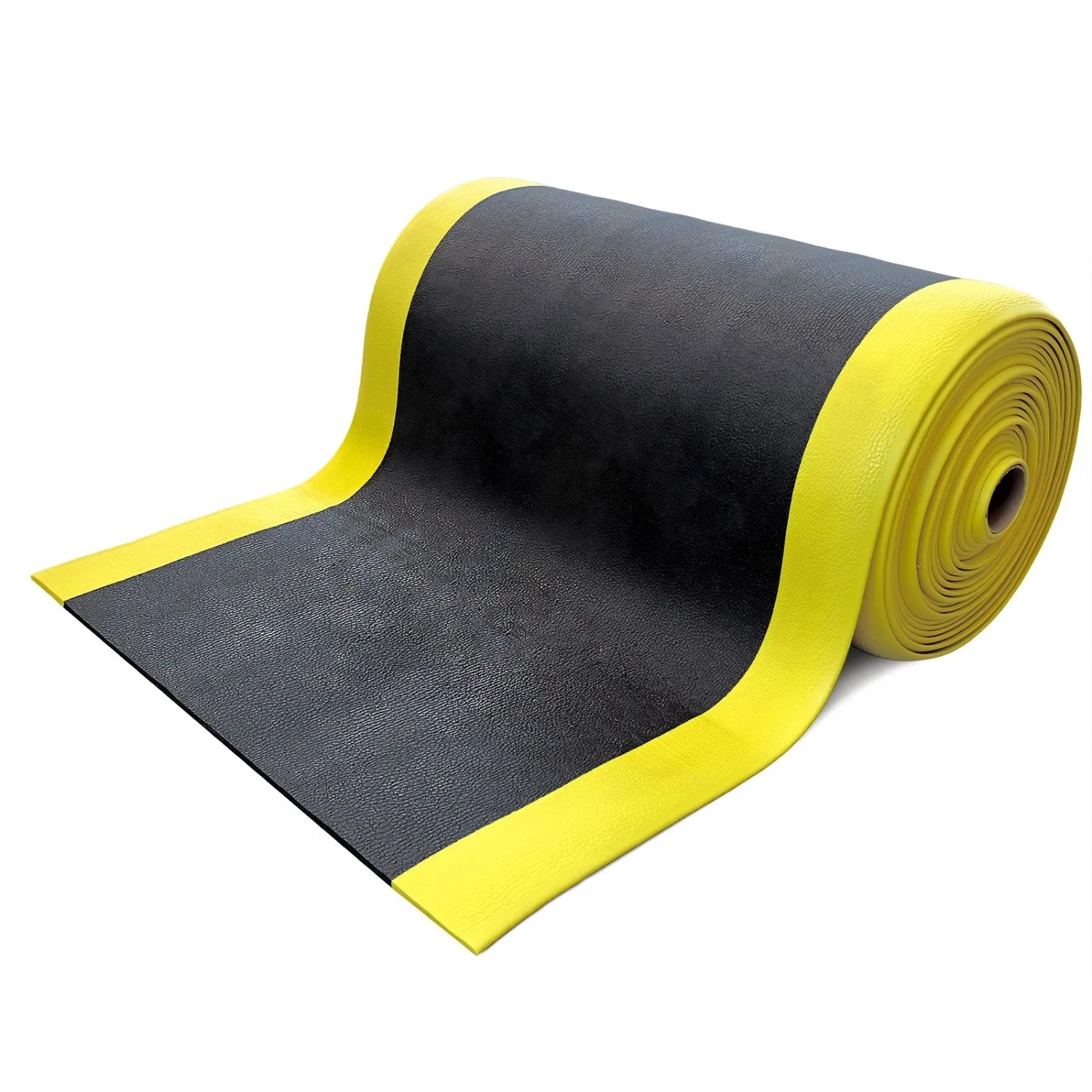 PROREGAL Anti-Ermüdungsmatte Aus Vinyl HxBxT 1x90x1800cm Gelb/Schwarz Arbeitsplatzmatte