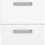 Optifit Unterschrank Salo214, 40 cm breit, mit 3 Auszügen, weiß und anthrazitfarbener Arbeitsplatte.