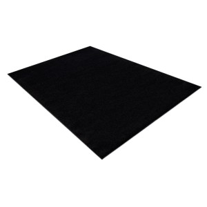 Schwarzer RugsX Teppich Eton Plus, rechteckig, 250x300cm. Weicher Polypropylen-Flor für Wohnräume.