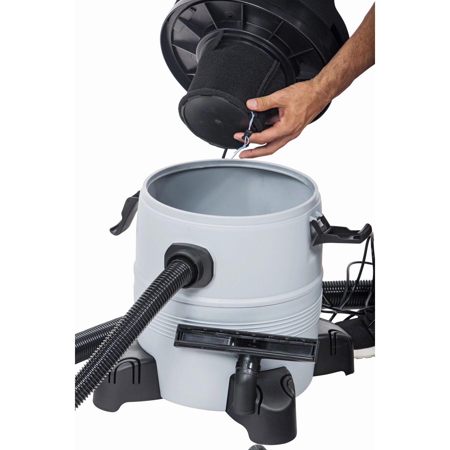 Heissner Smartline Teichschlammsauger mit Filter, 35 l Volumen. Ideal zur Teichpflege und Reinigung.