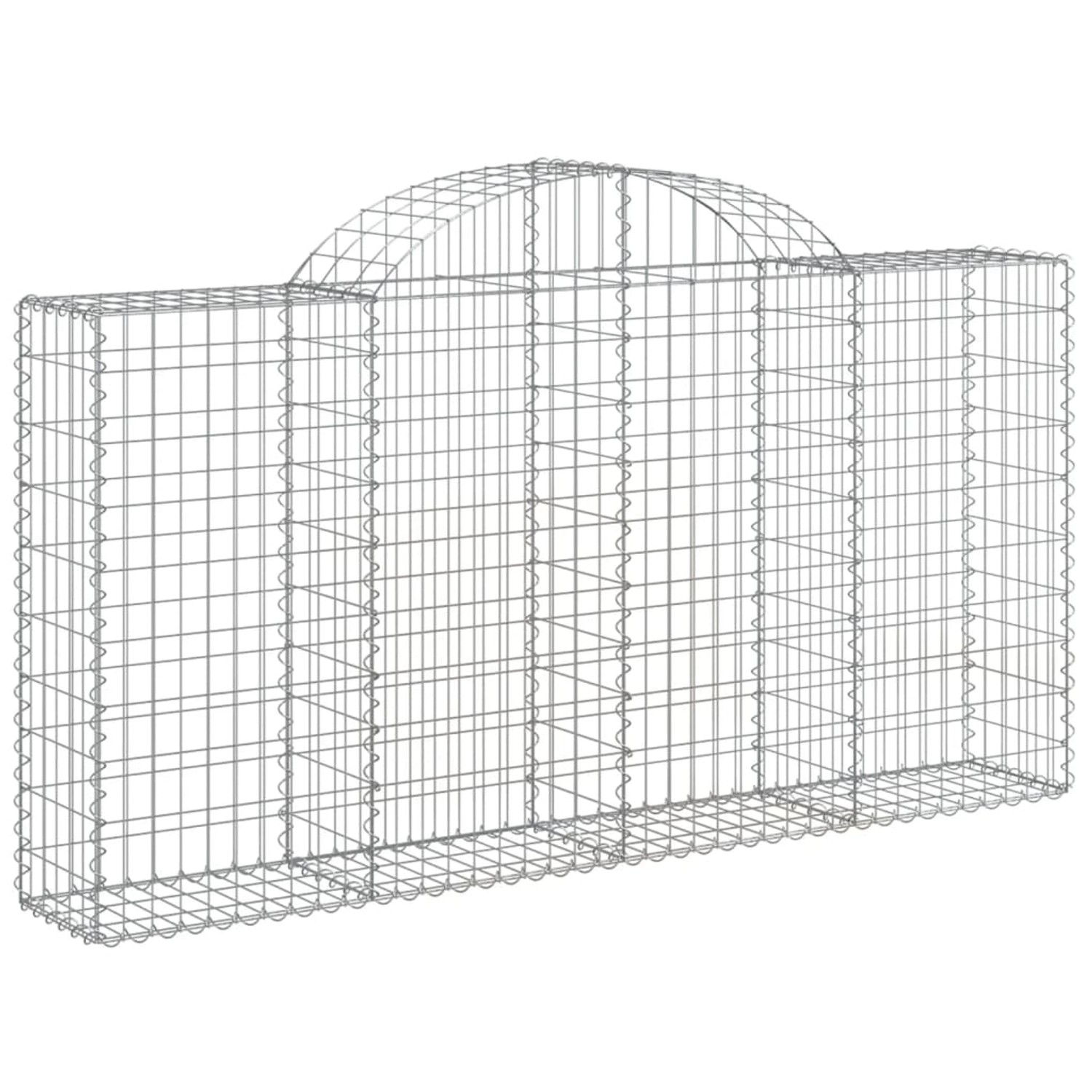 vidaXL Gabionen mit Hochbogen 8 Stk 200x30x100/120cm Eisen 1668273