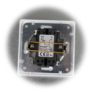 ChiliTec MILOS Jalousien Taster Weiß Matt mit Rahmen UP