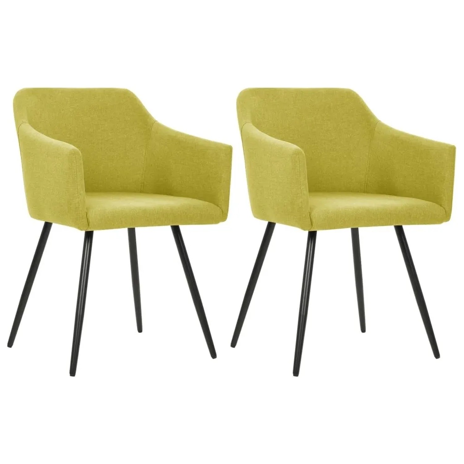 vidaXL Esszimmerstühle 2 Stk Grün Stoff 323098