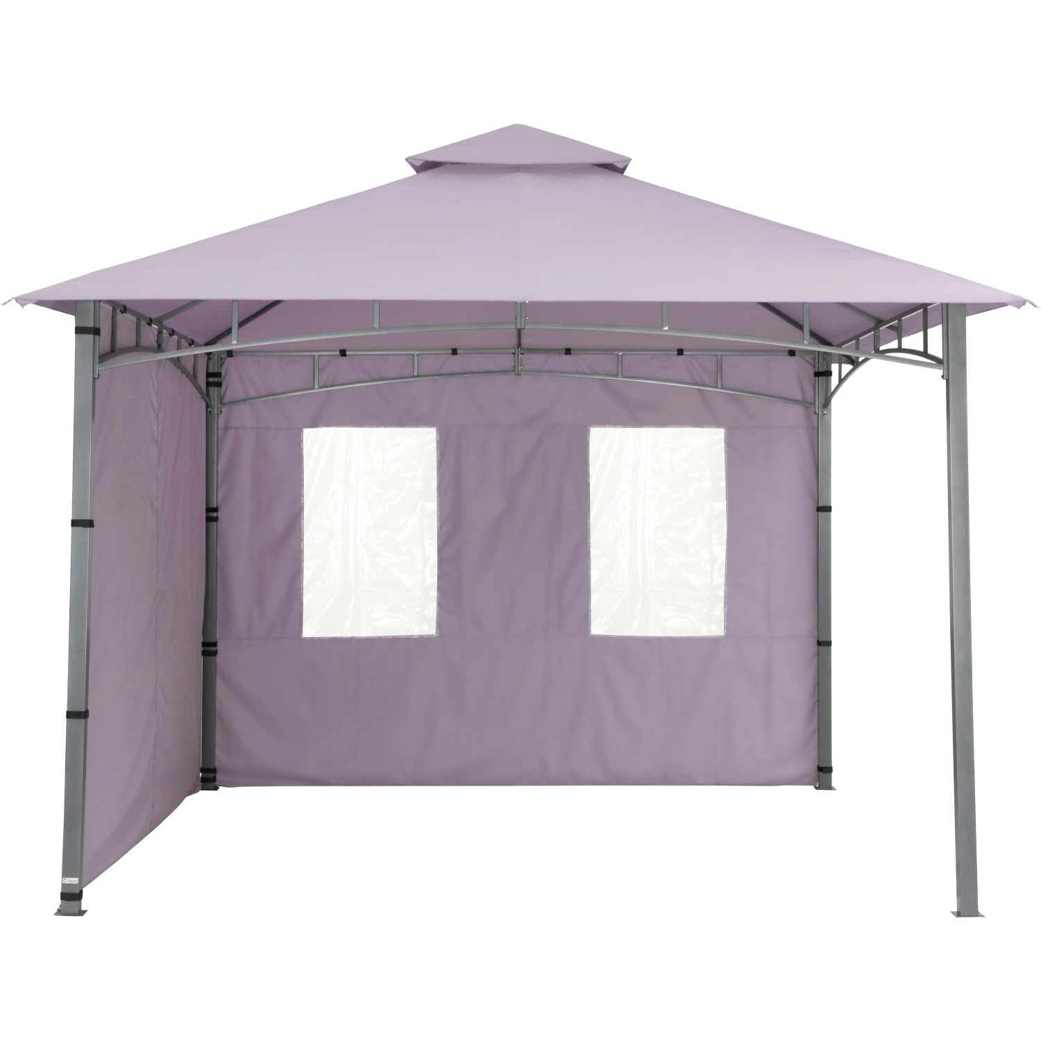 Tepro Seitenteil-Set Lehua/Waya Lavendel, 2-teilig: 1 geschlossen, 1 mit 2 Fenstern, für Pavillon.