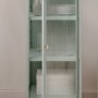 Furn.Design Vitrine Metall Mintgrün 40 x 102 cm 1-türig 3 Fächer Maram_3