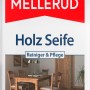 Mellerud Holzseife 1 l Flasche für die Reinigung und Pflege von Holzoberflächen.
