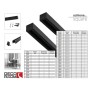 Schwarze, 1-läufige Deco-Raum Gardinenschiene Square nach Maß. Modernes Design für Vorhänge, inkl. Befestigung.