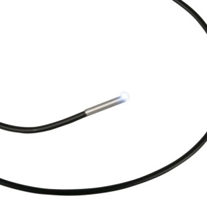 PCE Instruments Endoskop VE 180: Nahaufnahme des Endoskop-Kabels mit LED-Licht, ein Prüfwerkzeug.