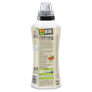 Compo Bio Universaldünger Fortigo 1L Flasche für Rasen und Garten.