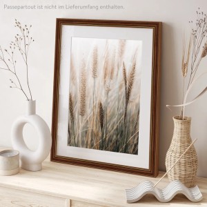 Brauner Bilderrahmen aus Massivholz im Antik-Stil, 30x40 cm, mit Echtglas für Fotos und Kunstdrucke.