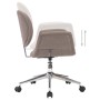 vidaXL Esszimmerstühle 2 Stk Drehbar Taupe Stoff 3054869_6