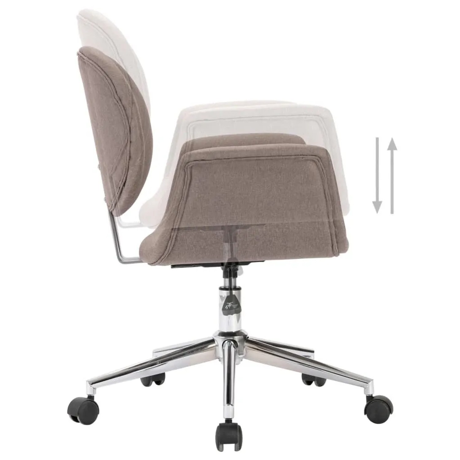vidaXL Esszimmerstühle 2 Stk Drehbar Taupe Stoff 3054869_6