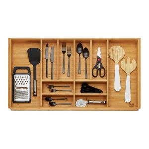 SOTECH ORGA-BOX 3 Bambus Besteckeinsatz Für 90er Schublade 473x797x56 mm mit 10 Fächer Für Nobilia Küchen Ab August 2012