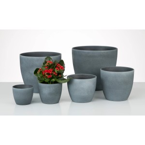 Scheurich Übertopf 920 in Dark Stone, verschiedene Größen. Keramik Übertöpfe für den Innenbereich.