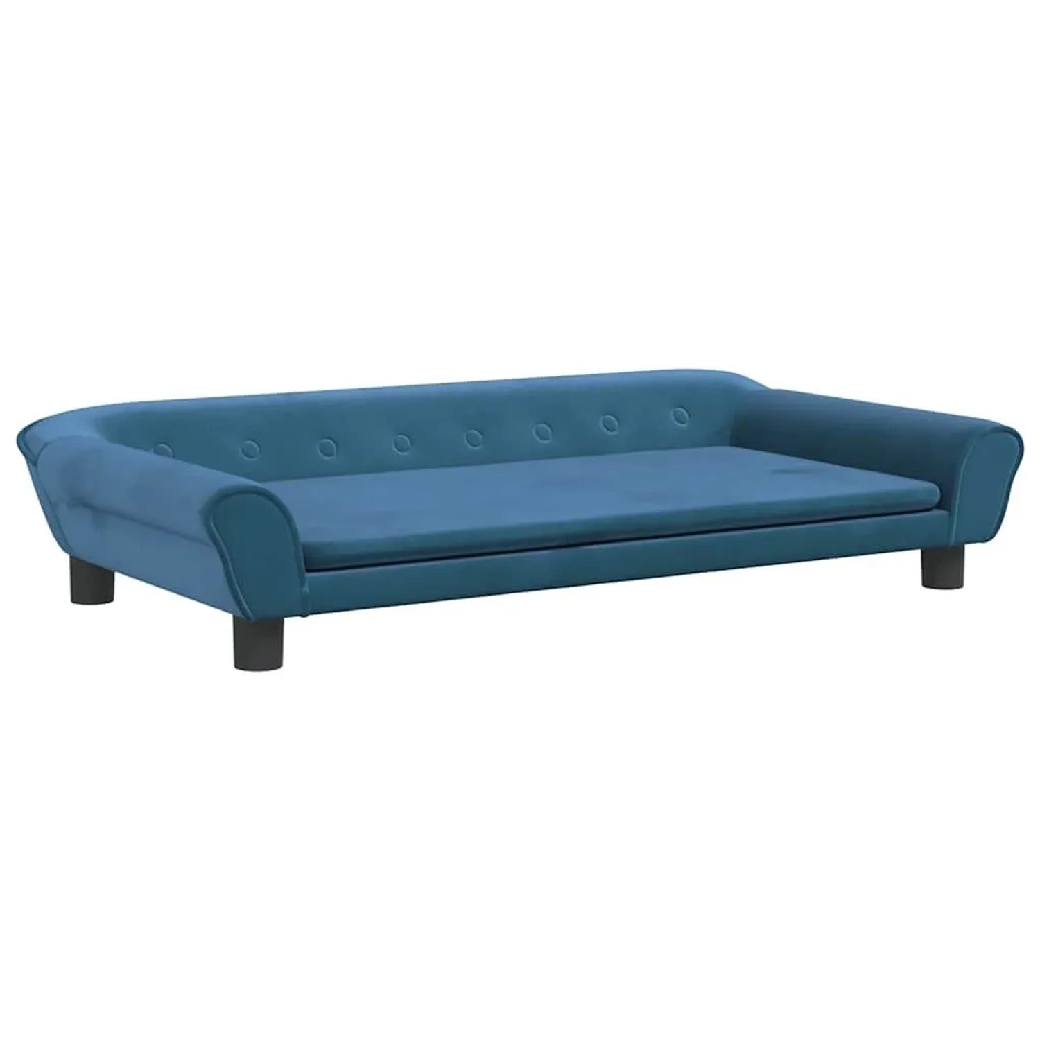 vidaXL Hundebett Blau 100x50x21 cm Samt 172005