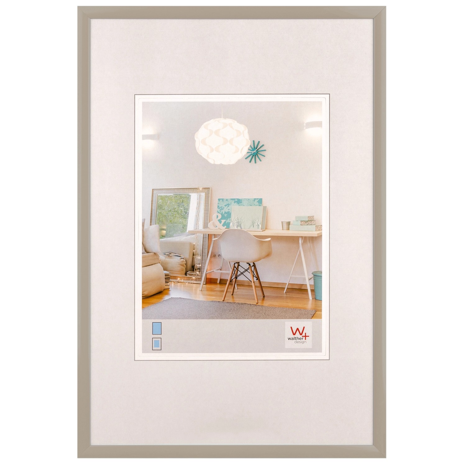 walther design New Lifestyle Kunststoff Bilderrahmen 30x45 cm Grau KV045T