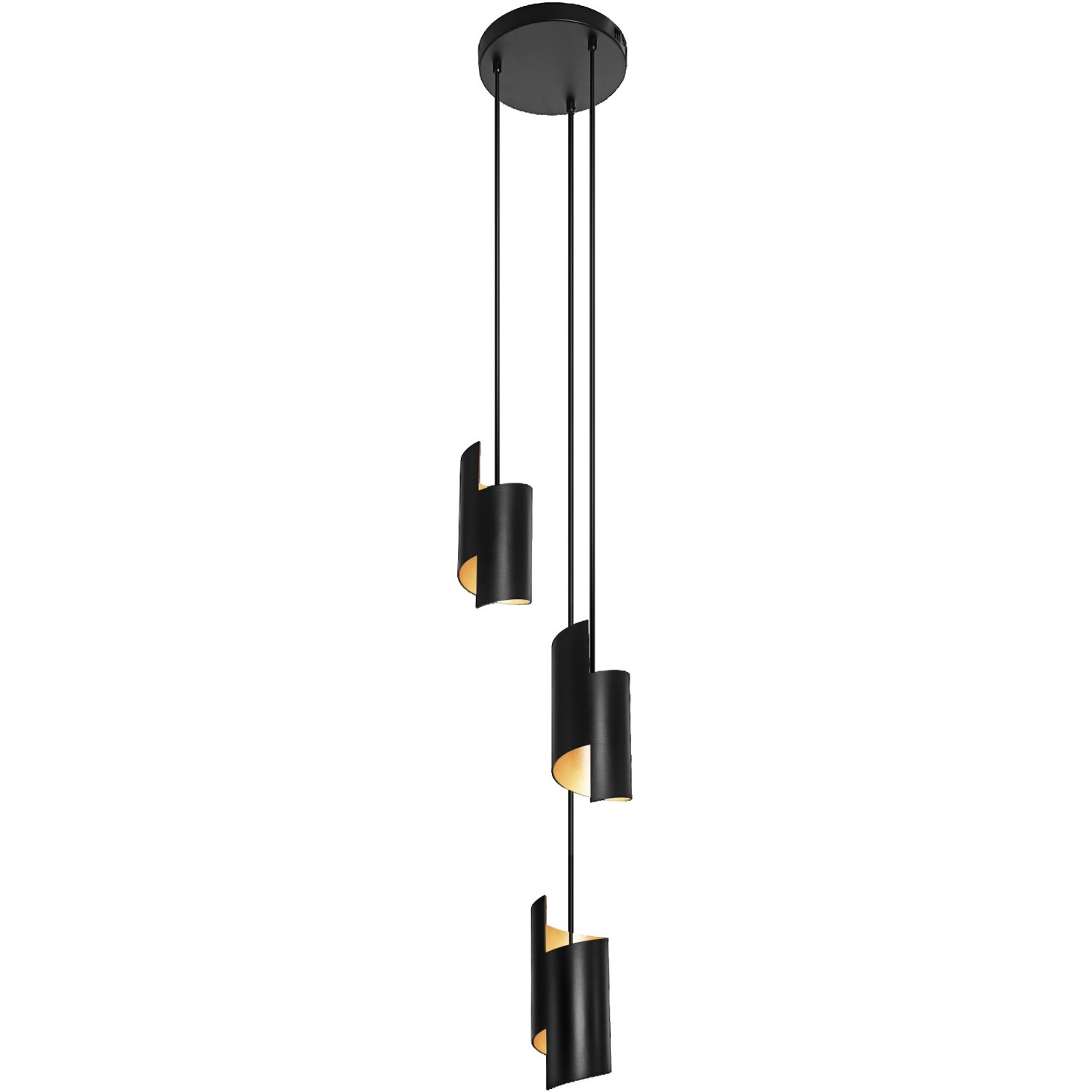 Schwarze Ledvance Smart+ WiFi Pendelleuchte Decor Twist, 150 cm, für smarte Beleuchtung.