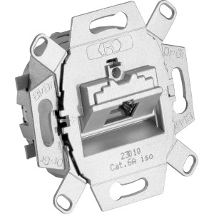 Rutenbeck CAT Anschlussdose 1-fach aus Zinkdruckguss für die Netzwerkinstallation.