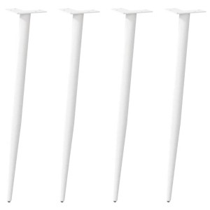 vidaXL Konsolentischbeine Konische Form 4 Stk Weiß 72-73 cm Stahl 4012517